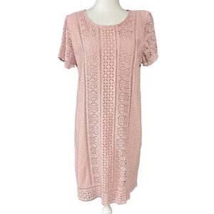 Abercrombie & Fitch‎ Dress Womens Large Crochet Lace Short Sleeve Boho Floral